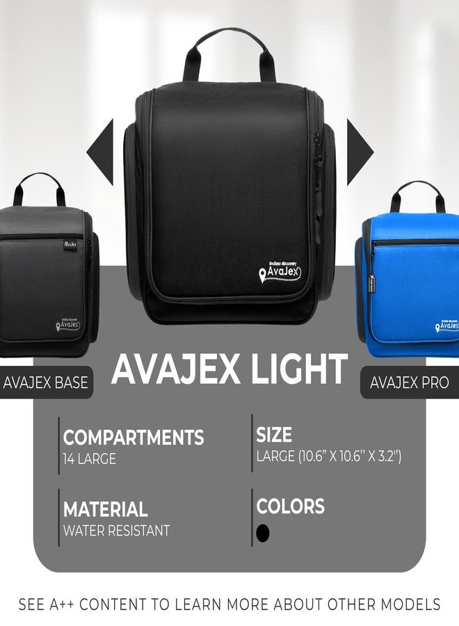 AvaJex Travel Toiletry Bag for Men and Women - (10.6”x10.6”x3.2”) Large Hanging Toiletry Organizer - Waterproof Hygiene Bag with Metal XXL Swivel Hook, with Sturdy Zippers and 15 Compartments for Toiletries - Image 2